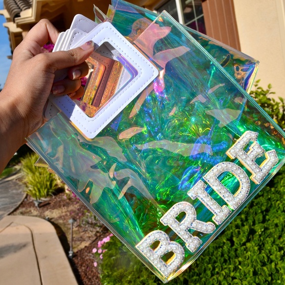Mini Holographic Bride Tote Bag - Picture 6 of 7